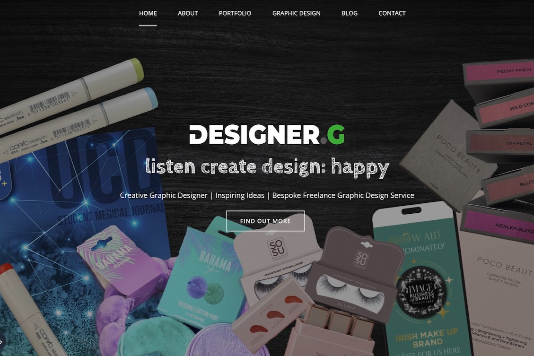 Webová stránka pro Designer G